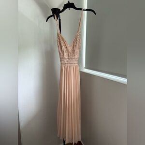 Lulu's Blush Pink Midi Dress